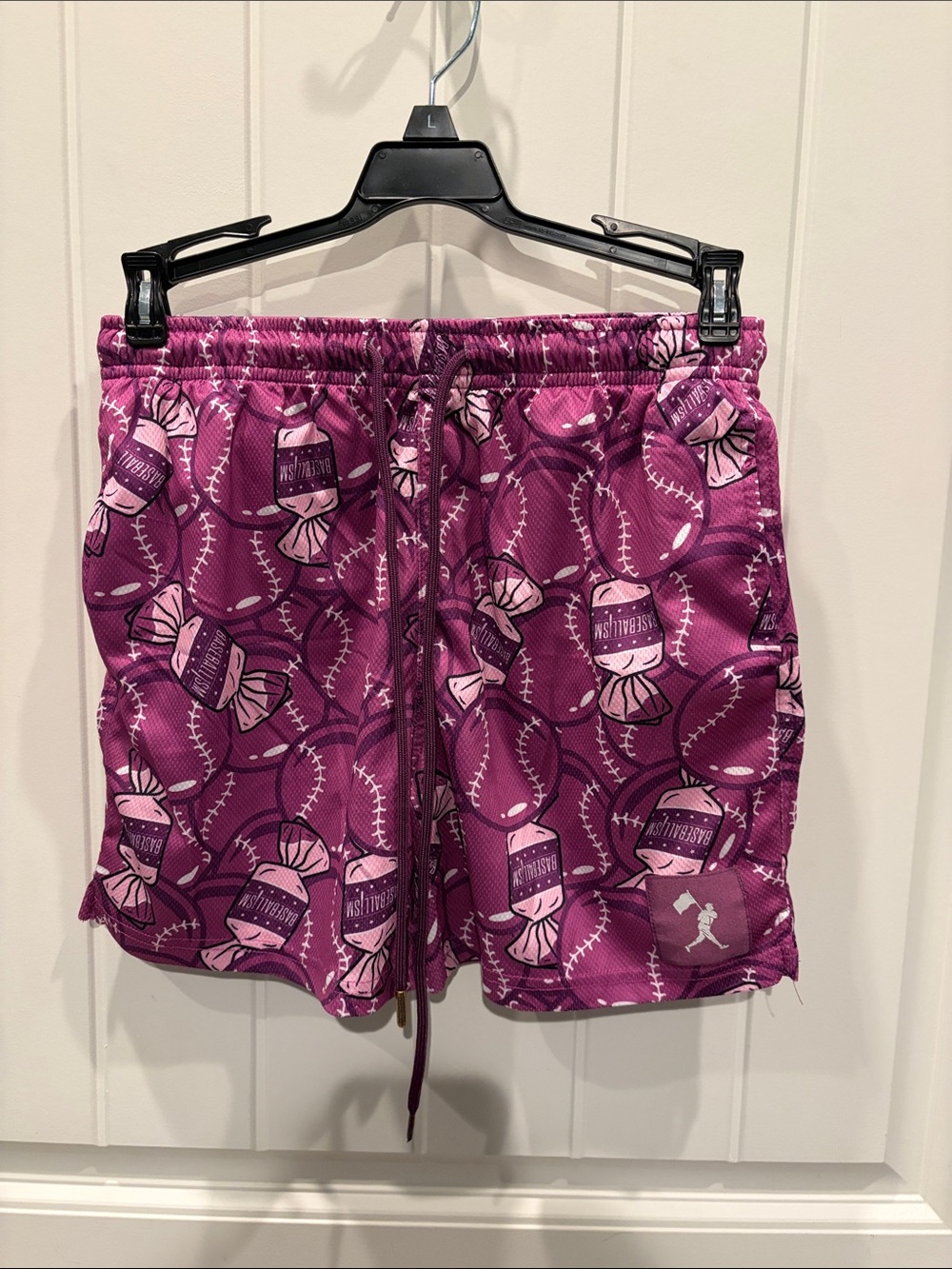 Purple Printed boy’s Drawstring Athletic Shorts